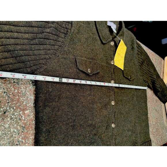 Modern Soul Womens 100%WooL Cardigan Size 2X OLIVE ‎ Button-Up Long Sleeve NWT - Picture 12 of 13